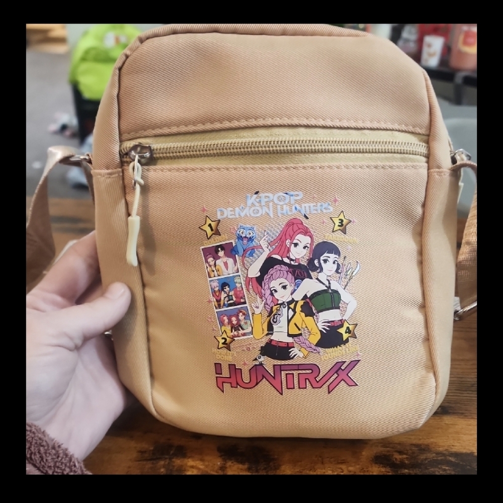 Khaki K-pop Demon Hunter Casual & Cute i Have 4 Blue Pink And purple Crossbody